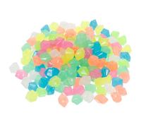 STOBAZA Rocks for Aquarium Viewing with Uniform Particle Sizing 500pcs Luminous Rhomboid Resin Glow the Dark and Decorative Garden Accents on Path and Walkway