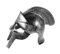 STOBAZA Roman Helmet for Adults and Teens Ancient European Warrior Costume Hat with Folding Face Mask Medieval Knight Helmet for Cosplay and Themed Parties