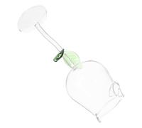 STOBAZA Rose Design Goblet Wine Holder Crystal Glass Wine Cup for Party High Stem Cocktail Glass with Romantic Leaf Pattern Easy to Clean and Store