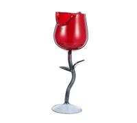 STOBAZA Rose Flower Wine Glasses Creative Red Rose Shaped Goblets for Romantic Dinners Weddings Parties Elegant Cocktail and Juice Glassware for Kitchen Bar Use