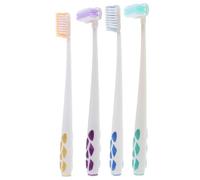 STOBAZA Rotating T-Shaped Soft Bristle Toothbrush 4pcs for Sensitive Teeth 360° Gum Care Manual Toothbrush Set Suitable for Home, Travel, and Elderly Use