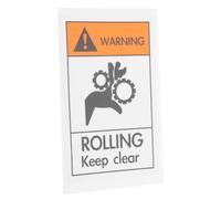 STOBAZA Safety Warning Sticker for Equipment Security Sign with Caution Hands Graphic Adhesive Safety Label for Awareness and Accident Prevention