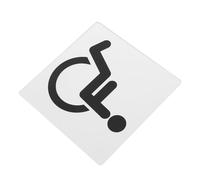 STOBAZA Self Adhesive Acrylic Handicap Washroom Indicator Sign Disabled Toilet Door Marker for Wheelchair Accessibility Public and Private Facilities
