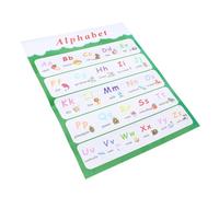 STOBAZA Self-adhesive Alphabet Chart for Bright Educational Wall Poster with Uppercase Lowercase Letters and Cartoon Animals for Early Learning Nursery Home Decor
