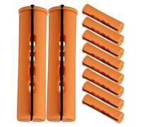 STOBAZA Self Holding Hair Rollers Set 30pcs 2.2cm Diameter Orange Covered Curlers Hair Styling Tools for Salon and Diy Perming at Home