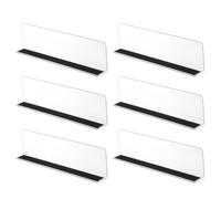 STOBAZA Shape Shelf Dividers with Magnetic Strips Plastic Classification Plates for Supermarket Storage Racks High Thickened Commodity Organizers for Store Shelves and Home Use