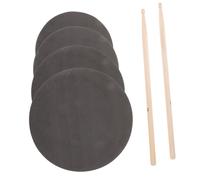 STOBAZA Silent Drum Practice Pad Set with Ergonomic Drum Mallets Wear-resistant Pads for Drummers of All Levels Lightweight Portable Percussion Accessories for Efficient Practice
