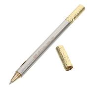STOBAZA Silver Brass Ballpoint Pen with Distinctive Journey the West with Unique Cloud Pattern and Ruyi Motif, Wear-resistant Metal Pen Smooth Writing for Birthdays and Business Use