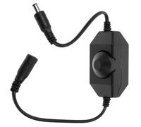 STOBAZA Single Circuit Ip65 Rated LED Light Dimmer Switch with/off Control and Adjustable Brightness, 6a Capacity Black Plastic Rotary Knob Dimmer for Monochromatic LED Lights
