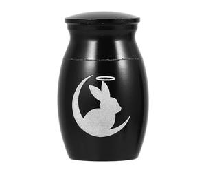 STOBAZA Small Bunny Cremation Urn for Pet Ashes Stainless Steel Keepsake Urn Strong and Sturdy Design Convenient to Carry for Small Ashes