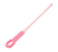 STOBAZA Soft Foot Wash Brush Silicone Bristles for Shower Foot File for Dead Skin Long Handle for Comfortable to Hold and Toe Seam Cleaning