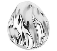 STOBAZA Solid Perfume Container Shell Shaped with Shiny Silver Finish, Refillable Compact Metal and Glass Balm Holder for Travel and On-the-go Use, 3g Portable Lip Balm Tin with Swivel