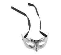 STOBAZA Sparkly Disco Ball Face Mask for Women and Men Metallic Glitter Masquerade Cover with Dazzling Reflective Surface Fit Party Accessory for Halloween Dj Stage Bar and Festival Events