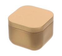 STOBAZA Square Metal Tins Airtight Seal Tinplate Container for Tea Coffee Candy Storage Mini Portable Square Tin Box with Freshness Preservation Elegant Design for Food and Candle Making