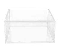 STOBAZA Square Napkin Holder Acrylic Tissue Box for Dining Table Clear Napkin Storage Box Suitable for Home Hotel Restaurant Party 5.12X5.12X2.36 Inches