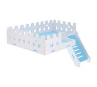 STOBAZA Squirrel Ladder and Platform Pet Playing Easy to Clean Resistant to Wear Solid Wood Climbing Ladder for Hamster Cage Use Suitable for Gerbil and Hamster Random Color