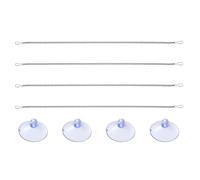 STOBAZA Stained Glass Window Hanging Chain Easy Installation 4pcs with 4 Suction Cups and Hooks PVC and Metal Material, Stylish and Sturdy Glass Window for Door Signs and Balcony Panels