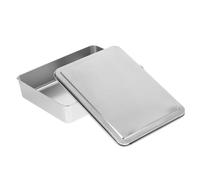 STOBAZA Stainless Steel Baking Pan with Lid for Cake Molds and Cookie Container Oven Dish for Bread Tiramisu Pastry and Gelatin Desserts Suitable for Home and Bakery Use