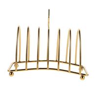 STOBAZA Stainless Steel Bread Rack 6 Slices Multipurpose Display Rack with Ball Feet Rust Resistant Vintage Style Breakfast Toast Stand for Daily Use
