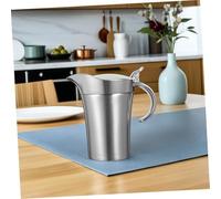 STOBAZA Stainless Steel Double Insulated Gravy Boat Thermal Sauce Jug with Ergonomic Spout for Smooth Pouring for Restaurants and Home Use