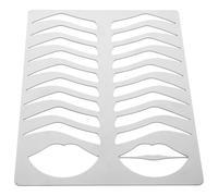 STOBAZA Stainless Steel Eyebrow Stencil Shaping Tool for Precise Drawing Reusable Brow Template with Multiple Shapes for Makeup Beginners and Professionals Grooming Kit Accessory