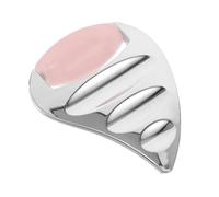 STOBAZA Stainless Steel Facial Gua Sha Tool with Roller - Face and Jawline Massage Massager for Skin Care and Relaxation - Sturdy Scraping Board for Facial Sculpting and Body Use