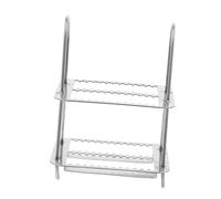 STOBAZA Stainless Steel Microscope Slides Holder Glass Slide Rack Lightweight Laboratory Staining Tool for Experiment Storage and Organization