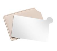 STOBAZA Stainless Steel Mini Makeup Palette with Integrated Mirror for Foundation and Eye Shadow Mixing, Portable Blending Tray Suitable for Makeup Products on The Go