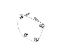 STOBAZA Sturdy Guitar Neck Mounting Plate with Screws Stainless Steel Neck Joint Boards for Bass and Electric Guitars Lightweight Portable Chrome Edge Reinforcement Replacement