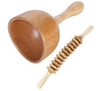 STOBAZA Sturdy Wooden Massage Stick for Back and Arms Manual Therapy with Creative Simple Design Lightweight Full Body Massager