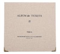 STOBAZA Ticket Stub Organizer Album for Concert and Travel Ticket Collectors Grey Multi-function Storage Book for Movie Train Portable Scrapbook Suitable for Memory Preservation