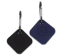 STOBAZA Tile Mate Pro 2020 Compatible Silicone Key Fob Cover 2 Pieces Protective Tracker Sleeves with Carabiner for Backpacks and Travel (Black Navy)