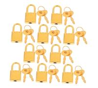STOBAZA Tiny Zinc Alloy Padlock with Keys Wear Resistant Locker Lock for Diary Cabinet and Home Accessories Multipurpose Security for Stationery and Doors Elegant Gold Finish
