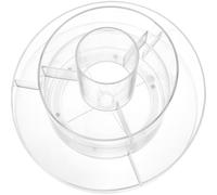 STOBAZA Transparent Rotatable Desktop Cosmetics Rack Makeup Tool Storage Shelf for Organizing Lipsticks Skincare and Jewelry Display Box Space-saving Vanity Organizer