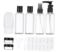 STOBAZA Travel Bottles for Toiletries Small Plastic Squeezy Bottles Lids for Carry Essentials Refillable Containers for Shampoo Body Wash Skincare