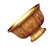 STOBAZA Treasure Bowl Ornament Decorative Brass Basin for Home Desktop Money Bowl Crafts Fish Design for Living Tabletop Adornment