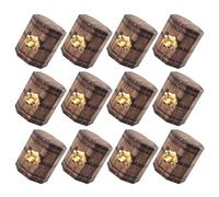STOBAZA Treasure Portable Paper Foldable 20pcs Hexagonal Candy Boxes in Coffee Colour Vintage Pirate Treasure Chest Style for Western Party Supplies and Pirate Theme Birthday Decor