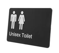 STOBAZA Unisex Braille Toilet Sign Door Signage Public Restroom Supply Accessible Sign with Clear Text and Braille for Inclusive Navigation and Compliance