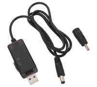 STOBAZA USB to Dc Plug Connector Cable 5v to 9v/12v Step up Converter with Built-in Overvoltage and Overcurrent Protection, Portable Plastic and Alloy Power Supply Cable for Router