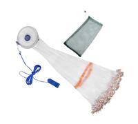 STOBAZA Vintage American Style Saltwater Cast Net with Aluminum Ring Fine Mesh Monofilament Design for Efficient Bait Catching Easy Hand Throw Fishing Gear for Fish and Shrimp Trapping