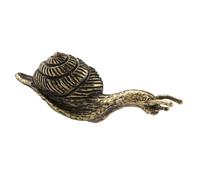 STOBAZA Vintage Brass Snail Statue Desktop Ornament Retro Brass Decor Small Snail Sculpture for Home and Office Decoration