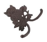 STOBAZA Vintage Cast Iron Owl Wall Hook Sturdy Storage Hanger for Indoor Courtyard Hallway Easy Install Decorative Coat Towel Holder Rustic Wall Mounted Organizer