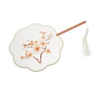 STOBAZA Vintage Chinese Style Embroidered Handheld Round Fan Lightweight Frame Cooling Prop for Summer Beach Traditional Chinese Dance Accessory with Intricate Stitching and Heritage