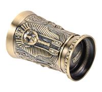 STOBAZA Vintage Copper Shot Glass Decorative Wine Cup Small Reusable Metal Liquor Cup Egyptian Style Retro Design for Home Bar Drinking Collection