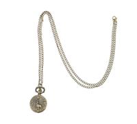 STOBAZA Vintage Pocket Watch Press Crown to Open Dial Cover with Elk Design, Lightweight Alloy and Glass Materials Retro Hanging Watch Suitable as Present or Costume Decor