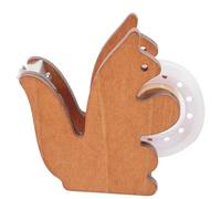 STOBAZA Vintage Wooden Squirrel Tape Dispenser Cute Desk Tape Holder with Blade for Easy Cutting Office and School Supplies Novelty Desk Accessory