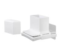 STOBAZA Wall Mounted Soap Holder Soap Dish with Self-draining Design Stainless Steel and Plastic into Fine Holds Standard and Oversized Bars Modern and Elegant Style