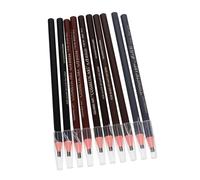 STOBAZA Waterproof Eyebrow Pencils 10pcs Set Soft Peel-off Makeup Eyebrow Pens with Roll Design Multi-color for Women Girls and Makeup Use
