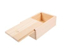 STOBAZA Wood Jewelry Storage Box Small Vintage Rectangular Sliding Drawer Trinket Organizer Case for Home Bedroom Display and Protection