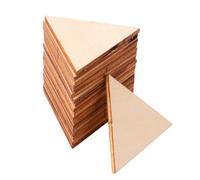 STOBAZA Wooden Craft Shapes Boys and DIY 60pcs Triangular Unfinished Wood Pieces for Developing Creativity and Home Decoration 50mm